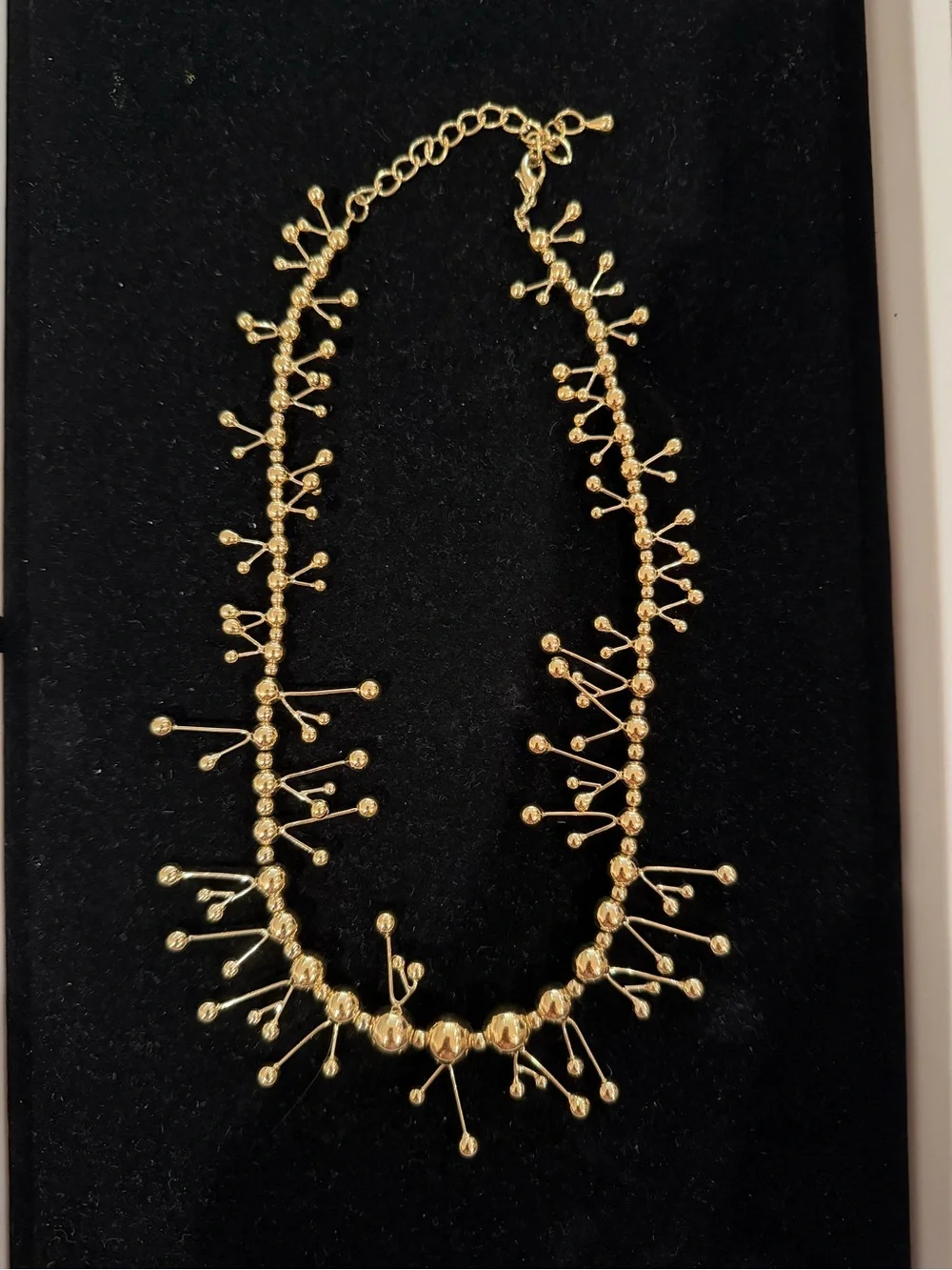 Vintage Gold Drop Bead Necklace